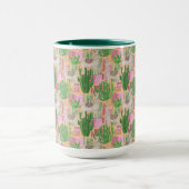 Buntes Aquarell-Lama-Muster Tasse (Zentrum)