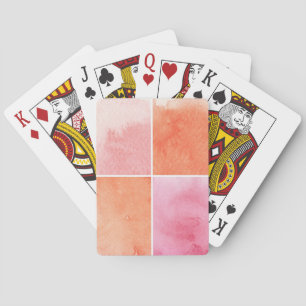 buntes Aquarell Spielkarten