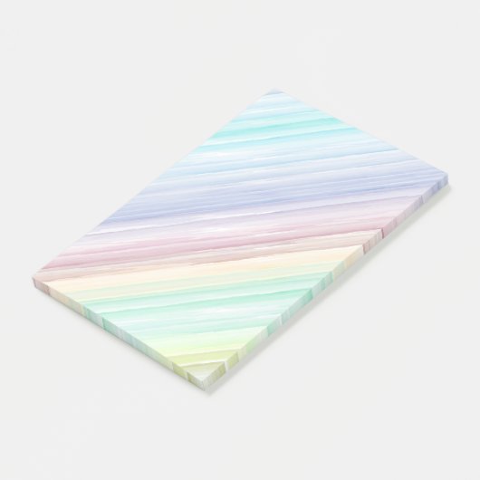 Buntes Aquarell stripes Muster Post-it Klebezettel (angewinkelt)