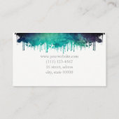 Buntes Aquarellraumspritzen Visitenkarte (Rückseite)