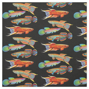 Buntes Aquariumkillifish-Gewebe Stoff