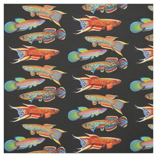 Buntes Aquariumkillifish-Gewebe Stoff (Muster)