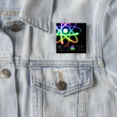 Buntes Atom - Knopf Button (Beispiel)