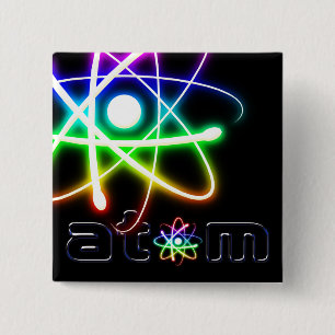 Buntes Atom - Knopf Button