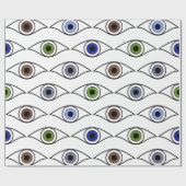 Buntes Augen Muster Design Geschenkpapier (Flach)