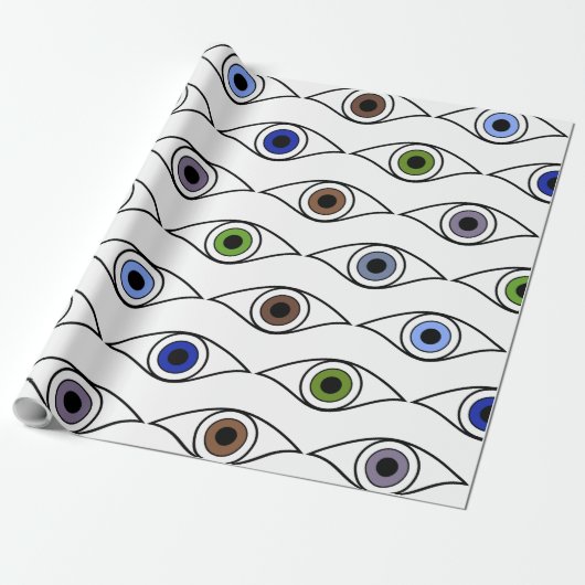 Buntes Augen Muster Design Geschenkpapier (Ungerollt)