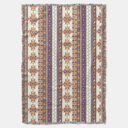 Buntes aztekisches Muster Decke (Vorderseite Vertikal)