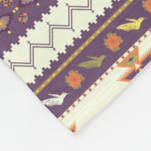 Buntes aztekisches Muster Fleecedecke (Ecke)