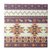 Buntes aztekisches Muster Fliese (Vorderseite)