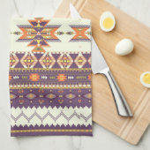 Buntes aztekisches Muster Geschirrtuch (Viertel Falte)