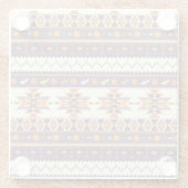 Buntes aztekisches Muster Glasuntersetzer (Rückseite)