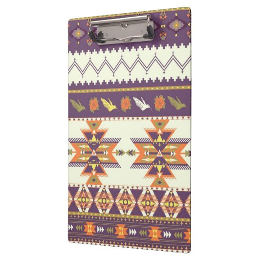 Buntes aztekisches Muster Klemmbrett (Links)