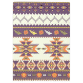 Buntes aztekisches Muster Klemmbrett (Rückseite)