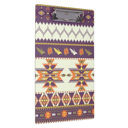 Buntes aztekisches Muster Klemmbrett (Rechts)