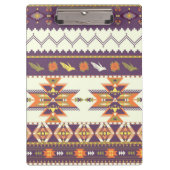 Buntes aztekisches Muster Klemmbrett (Vorderseite)