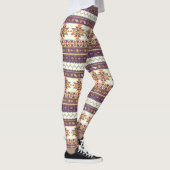 Buntes aztekisches Muster Leggings (Rechts)