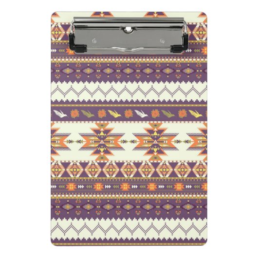 Buntes aztekisches Muster Mini Klemmbrett (Vorderseite)