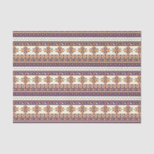 Buntes aztekisches Muster Seidenpapier