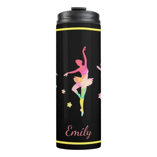 Buntes Ballett themenorientiert Thermosbecher (Vorderseite)