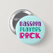 Buntes Bassoon-Spieler-Rockmusik-Geschenk Button (Vorne & Hinten)