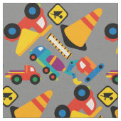 Buntes Bau-Fahrzeug-Kindergewebe Stoff (Nahaufnahme)