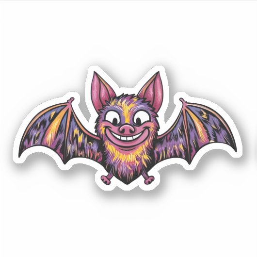 Buntes Becken Aufkleber (Vorderseite)