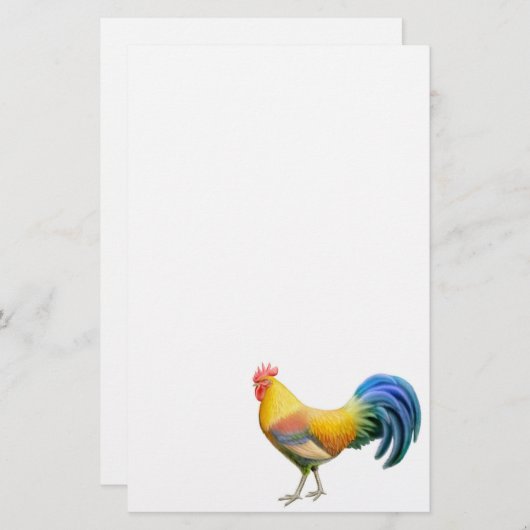 Buntes Belgier Ardenner Hahn-Briefpapier Briefpapier (Vorne/Hinten)