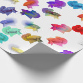 Buntes Betta Aquarium-Fisch-Packpapier Geschenkpapier (Ecke)