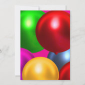 Buntes Birthday Balloon Party Einladung (Rückseite)