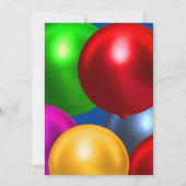 Buntes Birthday Balloon Party Einladung (Rückseite)