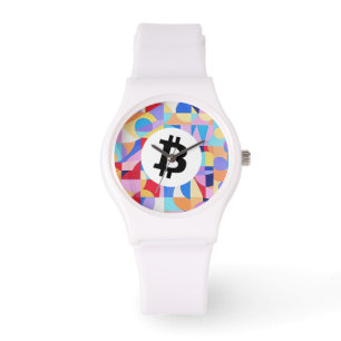 Buntes Bitcoin Armbanduhr