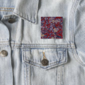 Buntes Blatt- und Blumentarnungsmuster Button (Beispiel)