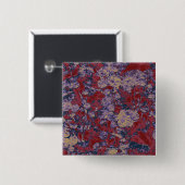 Buntes Blatt- und Blumentarnungsmuster Button (Vorne & Hinten)