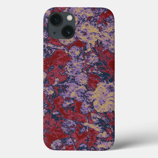 Buntes Blatt- und Blumentarnungsmuster Case-Mate iPhone Hülle (Rückseite)