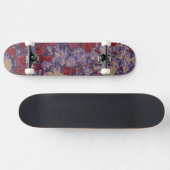 Buntes Blatt- und Blumentarnungsmuster Skateboard (Horizontal)
