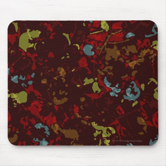 Buntes Blätter und Blumen gegen Tarnung Mousepad (Vorne)