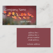 Buntes Blätter Visitenkarte (Vorne/Hinten)