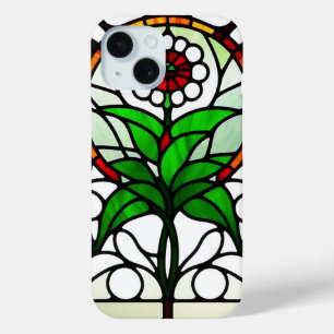 Buntes Bleiglas mit Blumenmotiv Case-Mate iPhone Hülle