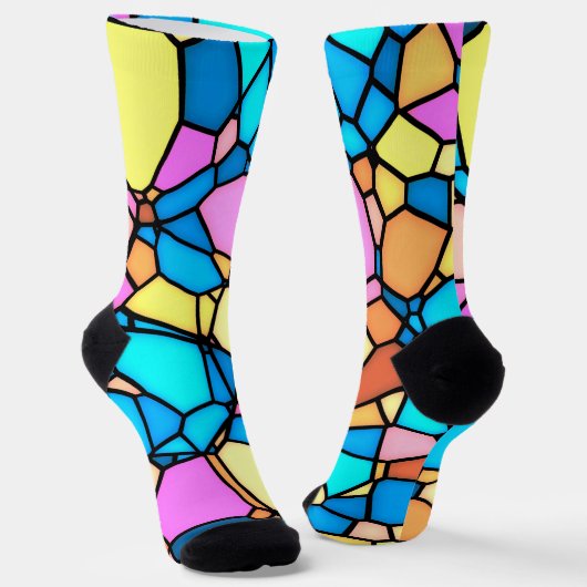 Buntes Bleiglas Socken (Gewinkelt)