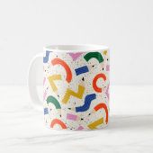 Buntes Bleistift-Schulbedarf-Muster Kaffeetasse (Vorderseite Links)