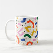 Buntes Bleistift-Schulbedarf-Muster Kaffeetasse (Links)