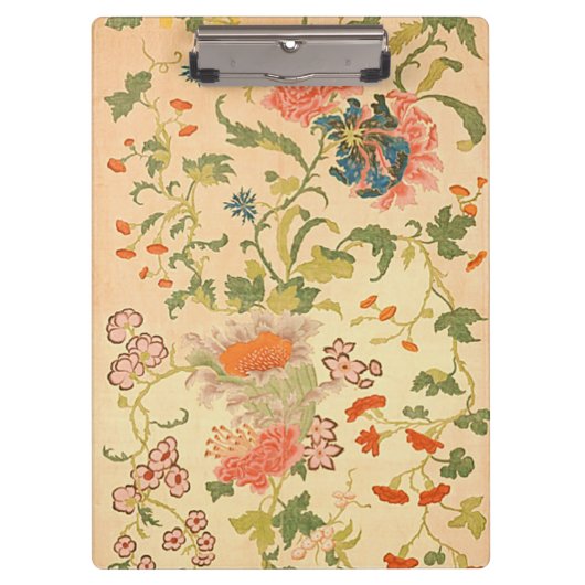 Buntes Blumen-Märchenland Klemmbrett (Vorderseite)