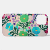 Buntes Blumen-Muster Case-Mate iPhone Hülle (Rückseite (Horizontal))