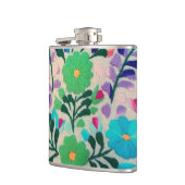 Buntes Blumen-Muster Flachmann (Links)