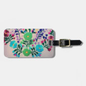 Buntes Blumen-Muster Gepäckanhänger (Vorderseite horizontal)