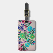 Buntes Blumen-Muster Gepäckanhänger (Vorderseite vertikal)