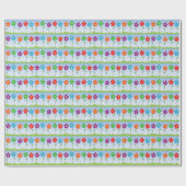 Buntes Blumen-Muster-Verpackungs-Papier Geschenkpapier (Flach)
