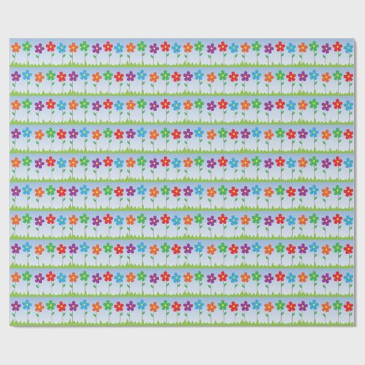 Buntes Blumen-Muster-Verpackungs-Papier Geschenkpapier (Flach)