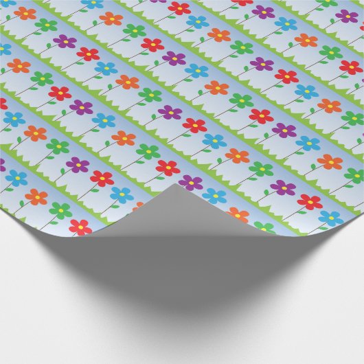 Buntes Blumen-Muster-Verpackungs-Papier Geschenkpapier (Ecke)