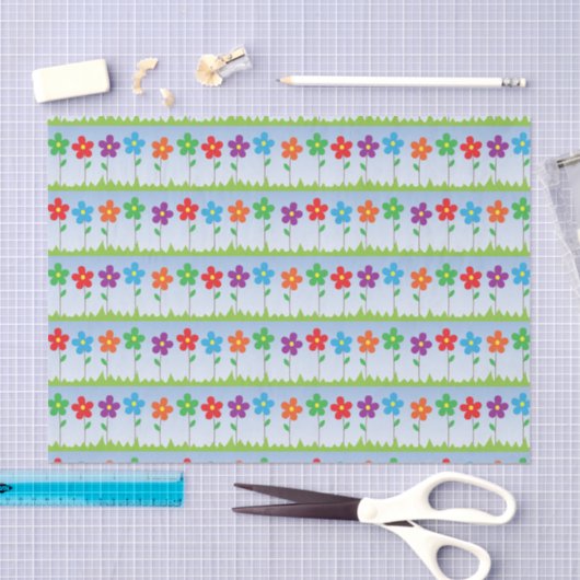 Buntes Blumen-Seidenpapier Seidenpapier (Handwerk)